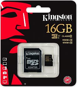 Карта памяти SDC10/16Gb 16Gb micro SDHC Class 10 Kingston